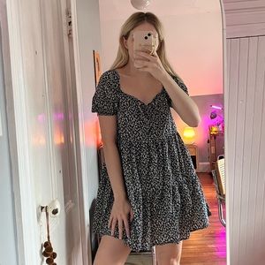 LACAUSA Playa Babydoll Dress in Blue Magic Mushroom